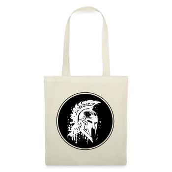 Spartaner Helm Gladiator Symbol - Stoffbeutel - Natur - Vorne