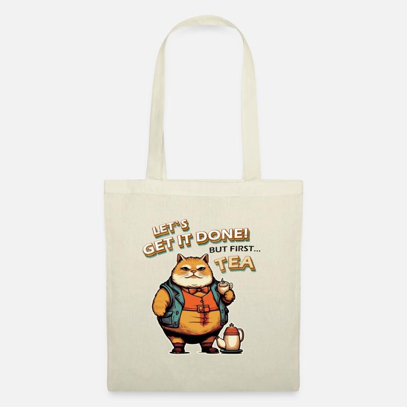 Let´s get it done Cat Tea - Tote Bag - nature
