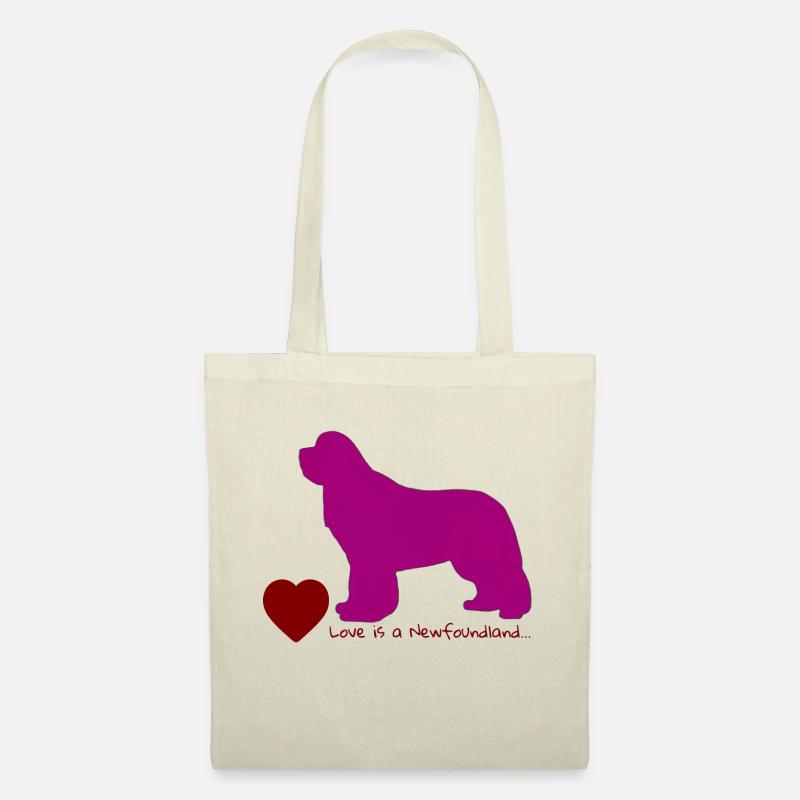 Love is a Newfoundland 005 - Stoffbeutel - Natur