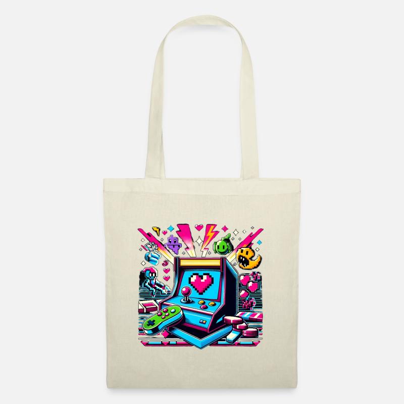 Pixel-Kunst Arcade-Spiel - Stoffbeutel - Natur