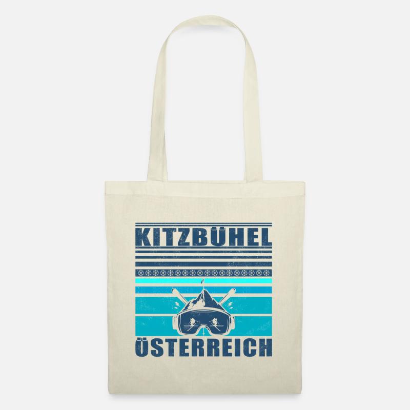 Kitzbühel Austria Retro Sunset Ski 80s - Tote Bag - nature