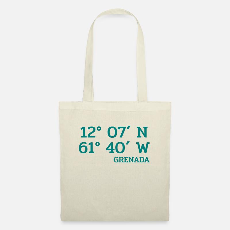 Grenada Coordinates - Coordinates - Caribbean - Tote Bag - nature