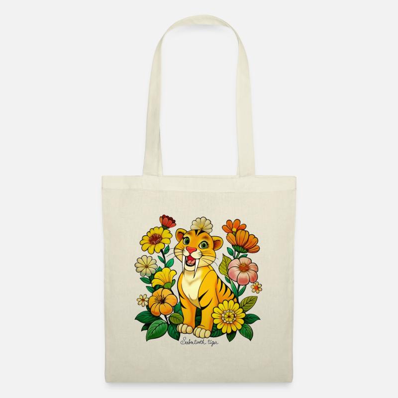 Cute sabertooth tiger - Tote Bag - nature
