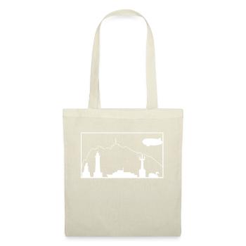 Bodensee & Pfänder | Silhouette filled | Weiß - Stoffbeutel - Natur - Vorne