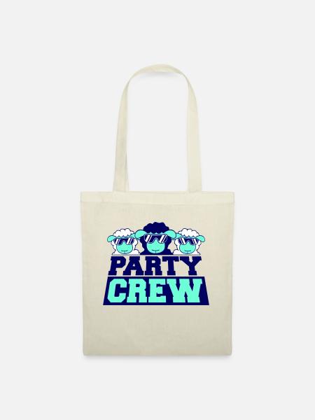 3 Party Crew DJ Schafe Sonnenbrille Freunde Team - Stoffbeutel - Natur