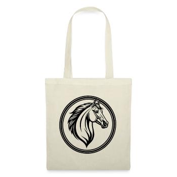 Emblème Tête de Cheval - Sac en tissu - nature - Devant