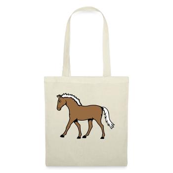 cheval course va cavalier dessin animé équitation mignon bande dessinée - Sac en tissu - nature - Devant
