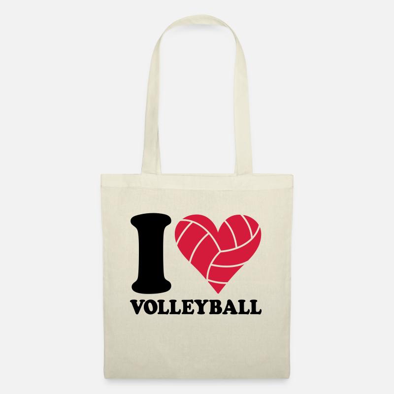 I love Volleyball - Stoffbeutel - Natur