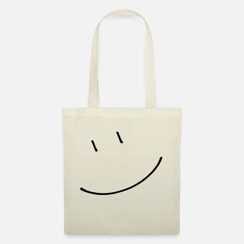 Smiley lachen (dh) - Stoffbeutel - Natur