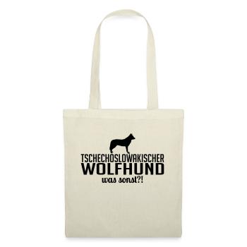 TSCHECHOSLOWAKISCHER WOLFHUND was sonst - Stoffbeutel - Natur - Vorne