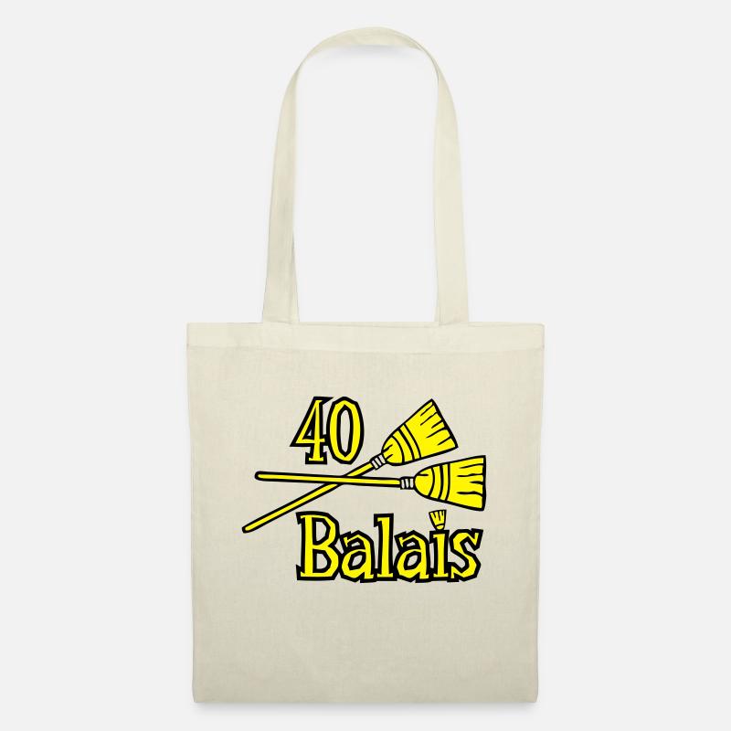 40 balais ans - Sac en tissu - nature