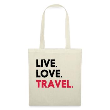 LIVE. LOVE. TRAVEL. - Sac en tissu - nature - Devant