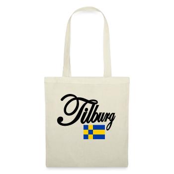 Tilburg with flag blue yellow - Tote Bag - nature - Front