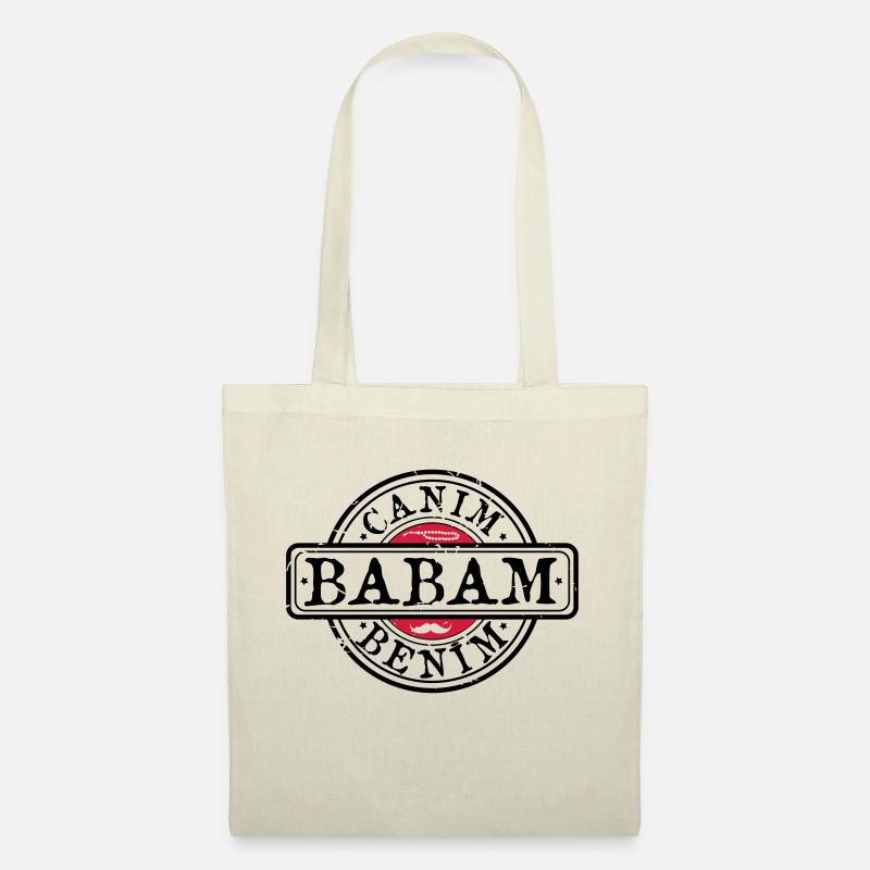 Vater Baba Canim Babam benim / türkisch - Stoffbeutel - Natur