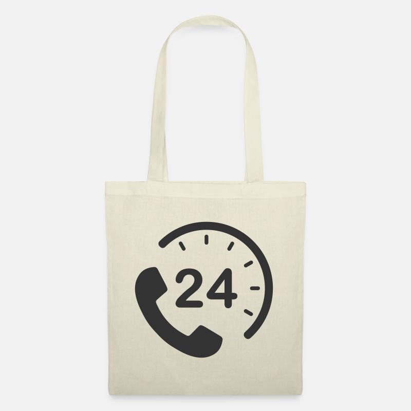 24/7 h Service - Stoffbeutel - Natur