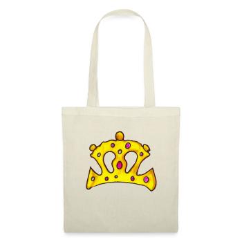 Krone König Königin Kaiser Majestät Kinder Design - Stoffbeutel - Natur - Vorne