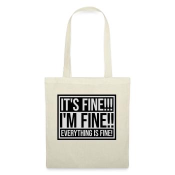 everything is fine quote - Tote Bag - nature - Front