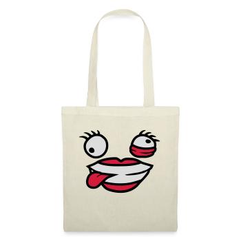 Crazy female comic face - Tote Bag - nature - Front