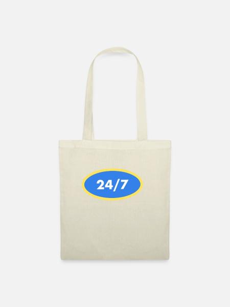 24/7 Oval - Stoffbeutel - Natur