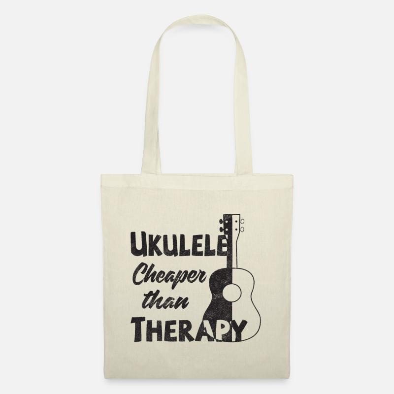 Ukulele! Cheaper than therapy - Stoffbeutel - Natur