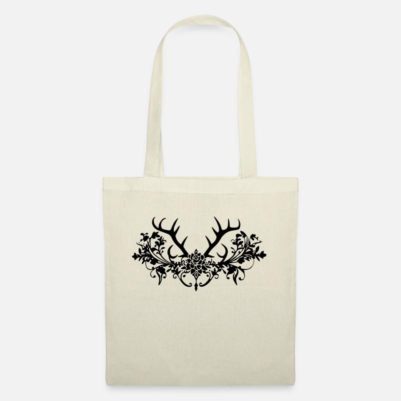 Geweih Tattoo Tribal Style - Stoffbeutel - Natur