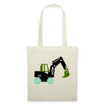 excavatrice - Sac en tissu - nature - Devant