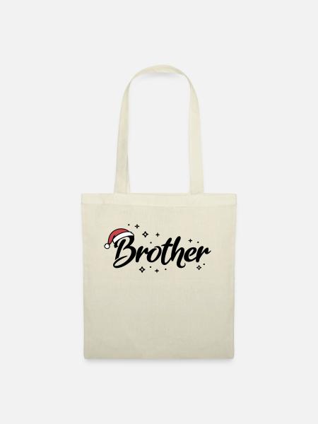 Weihnachtsmütze Brother Bruder - Stoffbeutel - Natur