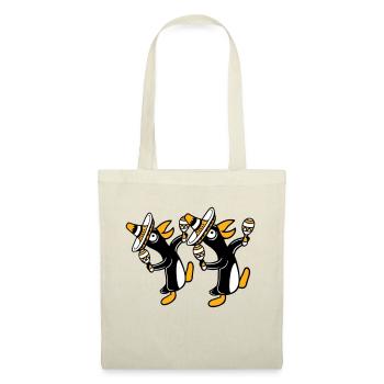 2 Pingouins Hochets Fête Mexique Culture Chapeaux Équipe - Sac en tissu - nature - Devant