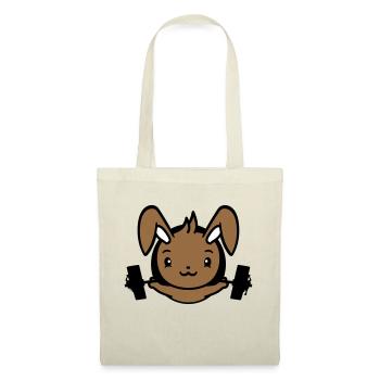 Bunny Bodybuilder Gym Muscles Strong Fitness Weight - Tote Bag - nature - Front