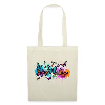 schmetterling,bunt,blumen,graffiti - Stoffbeutel - Natur - Vorne