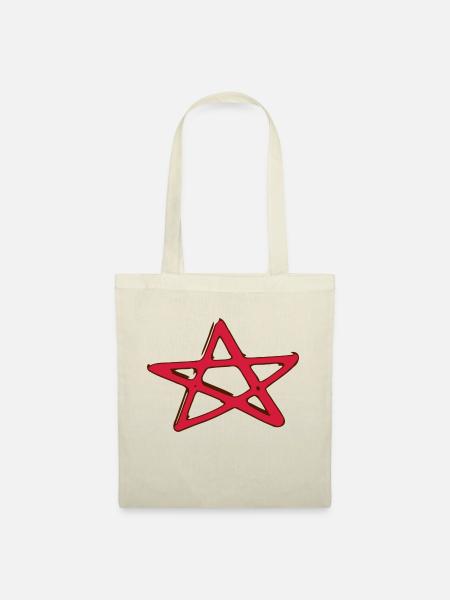 Pentagramm pentagram design, wicca shop - Stoffbeutel - Natur