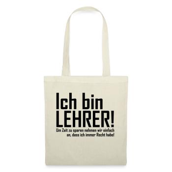 lehrer - Stoffbeutel - Natur - Vorne