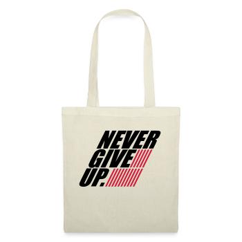 rayures design ne jamais abandonner logo ne jamais abandonner - Sac en tissu - nature - Devant
