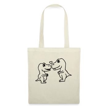 Dinosaures adorés - Sac en tissu - nature - Devant