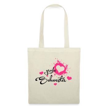 Große Schwester - Bestes Geburtstagsgeschenk - Sac en tissu - nature - Devant