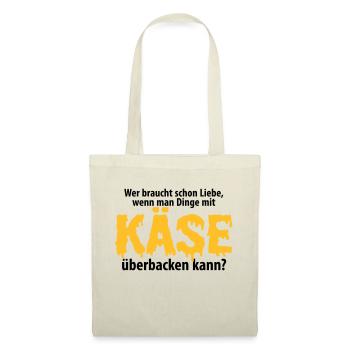 Liebe Käse backen Grill Ofen Herd Küche Toast Amor - Stoffbeutel - Natur - Vorne