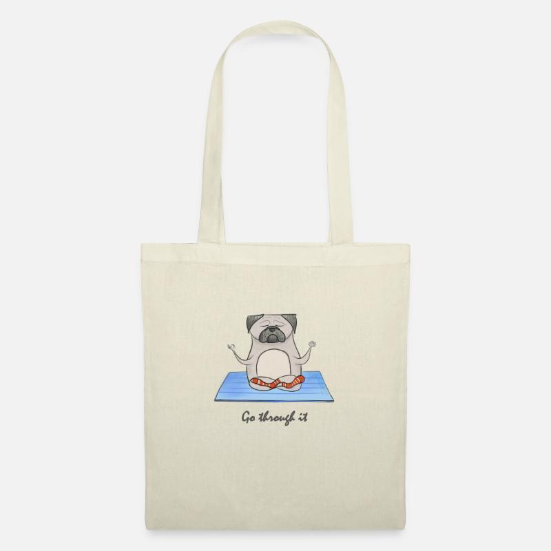Yoga Mops - Stoffbeutel - Natur