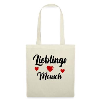 Lieblings Mensch - Stoffbeutel - Natur - Vorne