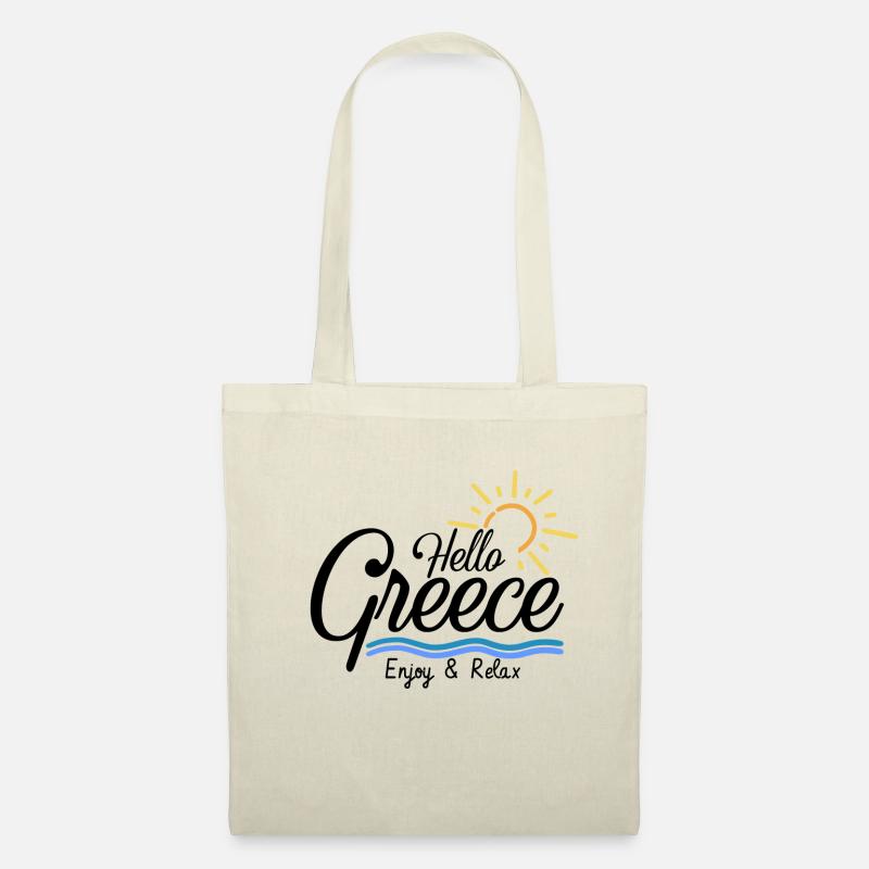 hello greece 2 - Stoffbeutel - Natur