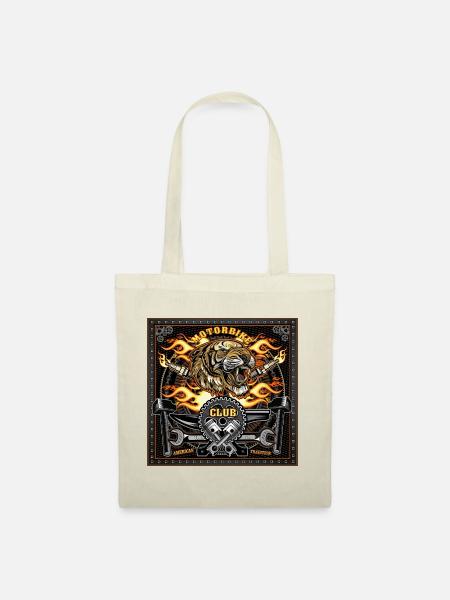 Tiger Biker - Stoffbeutel - Natur