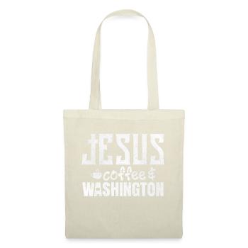 Jesus Kaffee und Washington - Stoffbeutel - Natur - Vorne