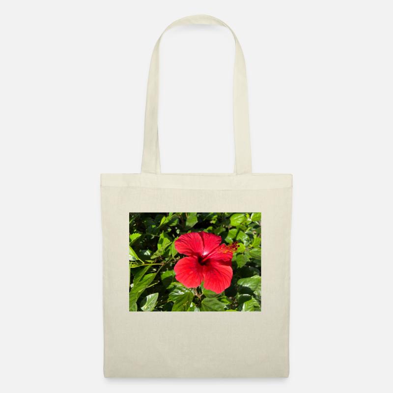 Hibiskus - Stoffbeutel - Natur