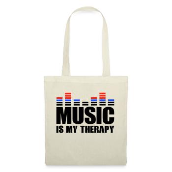La musique est ma thérapie - Sac en tissu - nature - Devant