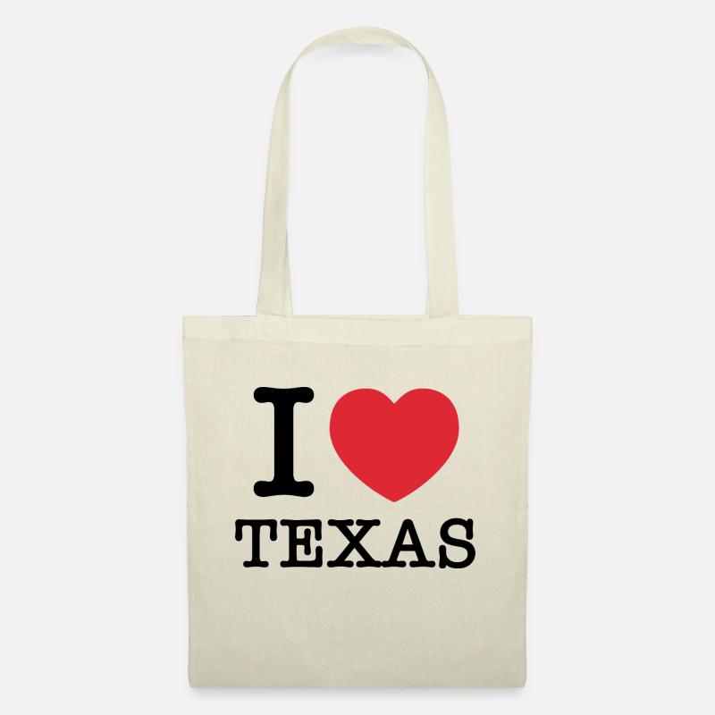 Ich liebe Texas | I Herz Texas | Texas - Stoffbeutel - Natur