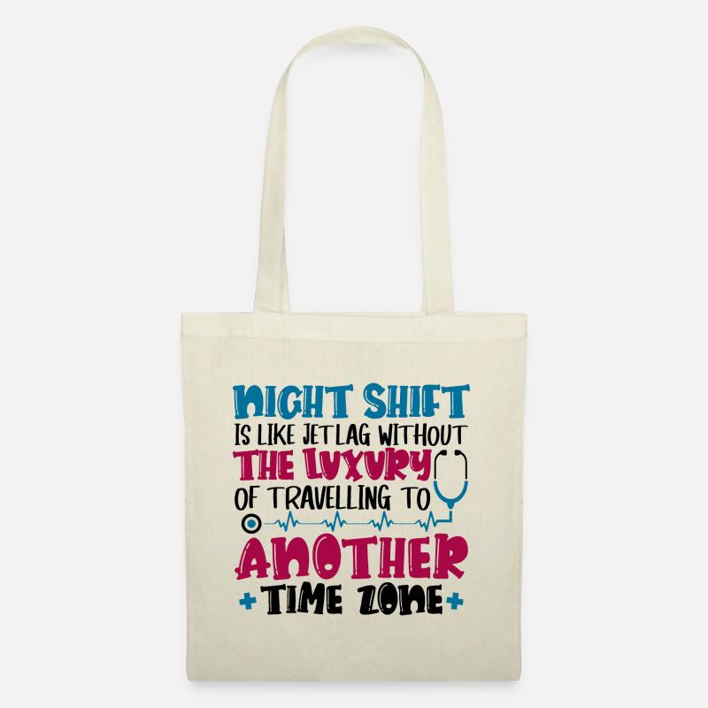 Night Shift is like jet lag - Stoffbeutel - Natur