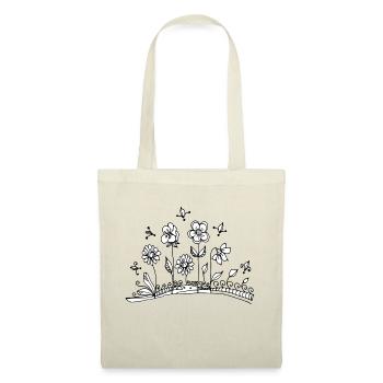 Fleur - Sac en tissu - nature - Devant
