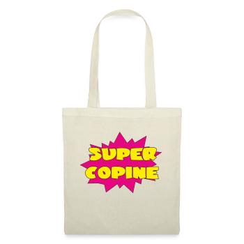SUPER COPINE - Sac en tissu - nature - Devant