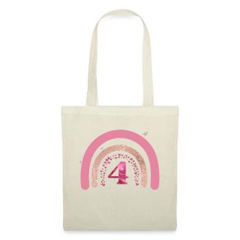 4th Birthday Rainbow Rose - Tote Bag - nature - Front