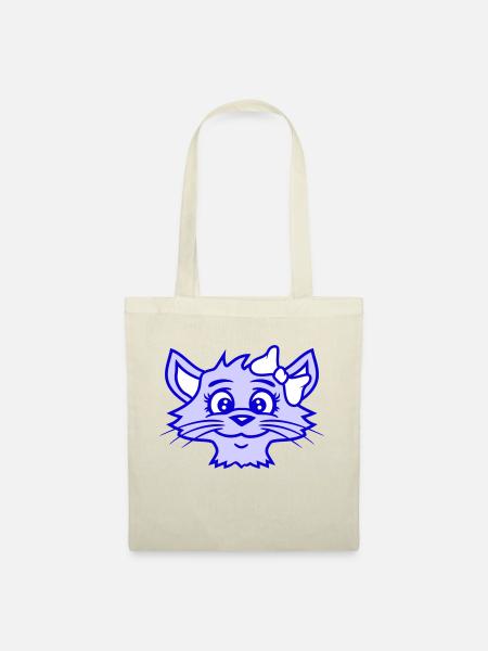 mignon fille chat jolie arc femme femme - Sac en tissu - nature