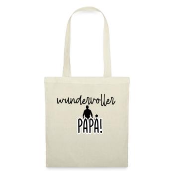 Papa Papi Vater Tochter Sohn Vatertag Männer Shirt - Stoffbeutel - Natur - Vorne